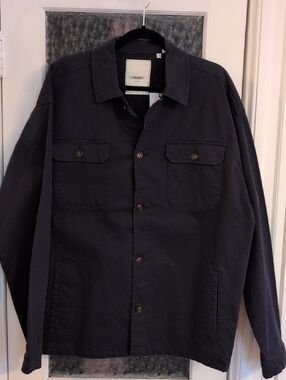NEW! With TAGS Men's NAVY Button-Front Work Jacket